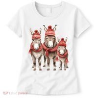 Christmas Donkey Family Matching Outfit Women's T-Shirt thumb 0