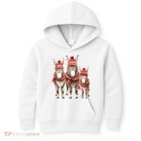 Christmas Donkey Family Matching Outfit Kids Hoodie thumb 0