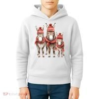 Christmas Donkey Family Matching Outfit Kids Hoodie thumb 4