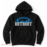 Cool Detroit Football With City Hoodie thumb 0