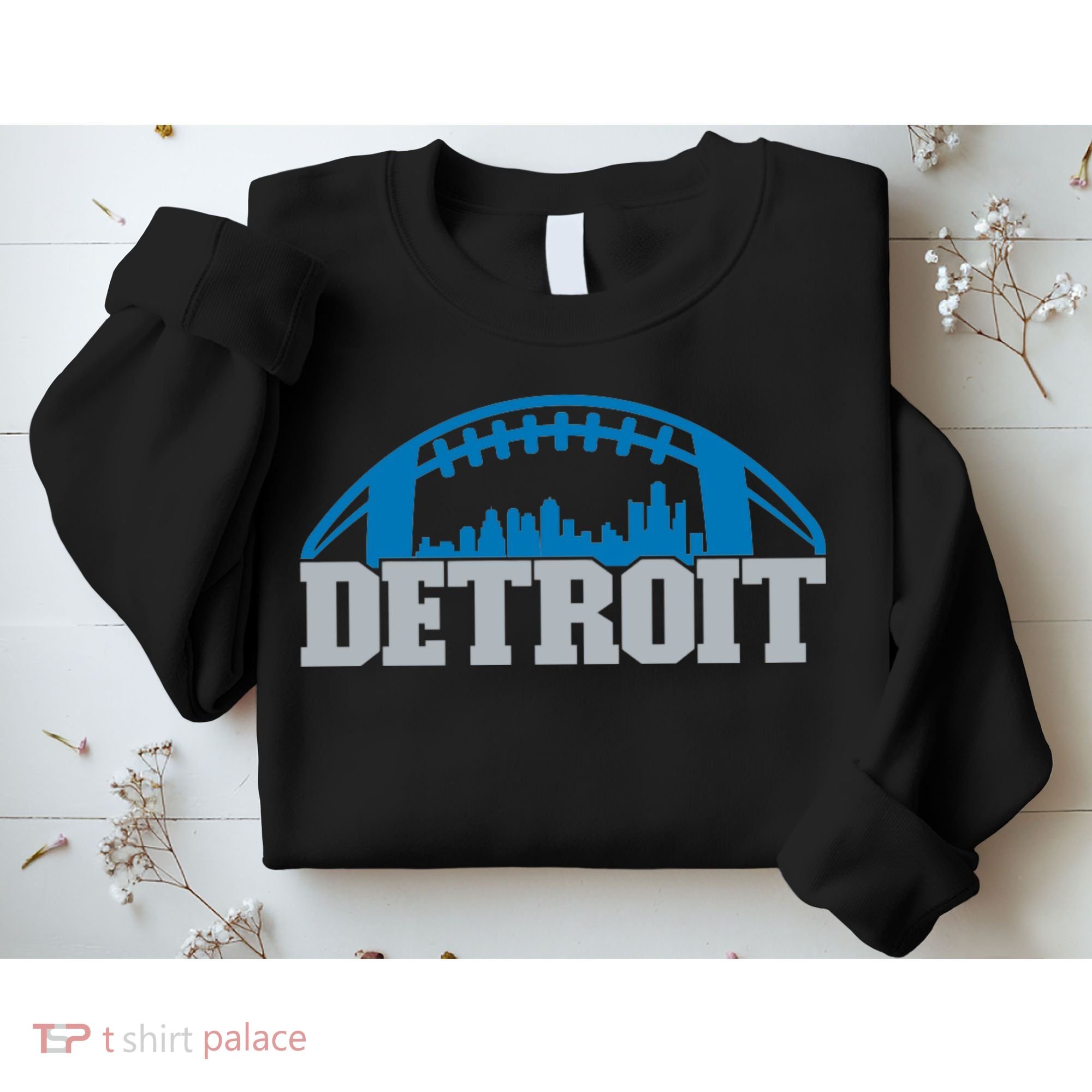 Cool Detroit Football With City Sweatshirt