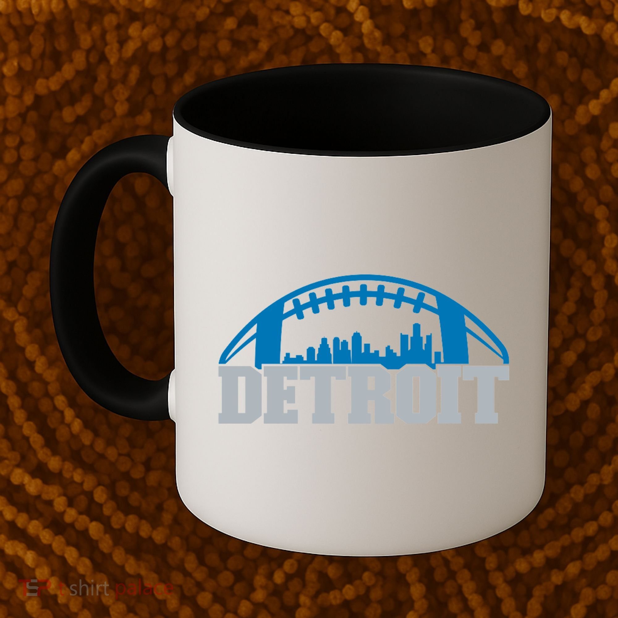 Cool Detroit Football With City Coffee Mug