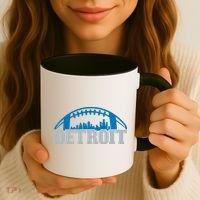 Cool Detroit Football With City Coffee Mug thumb 3