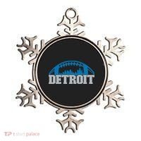 Cool Detroit Football With City Ornament thumb 0