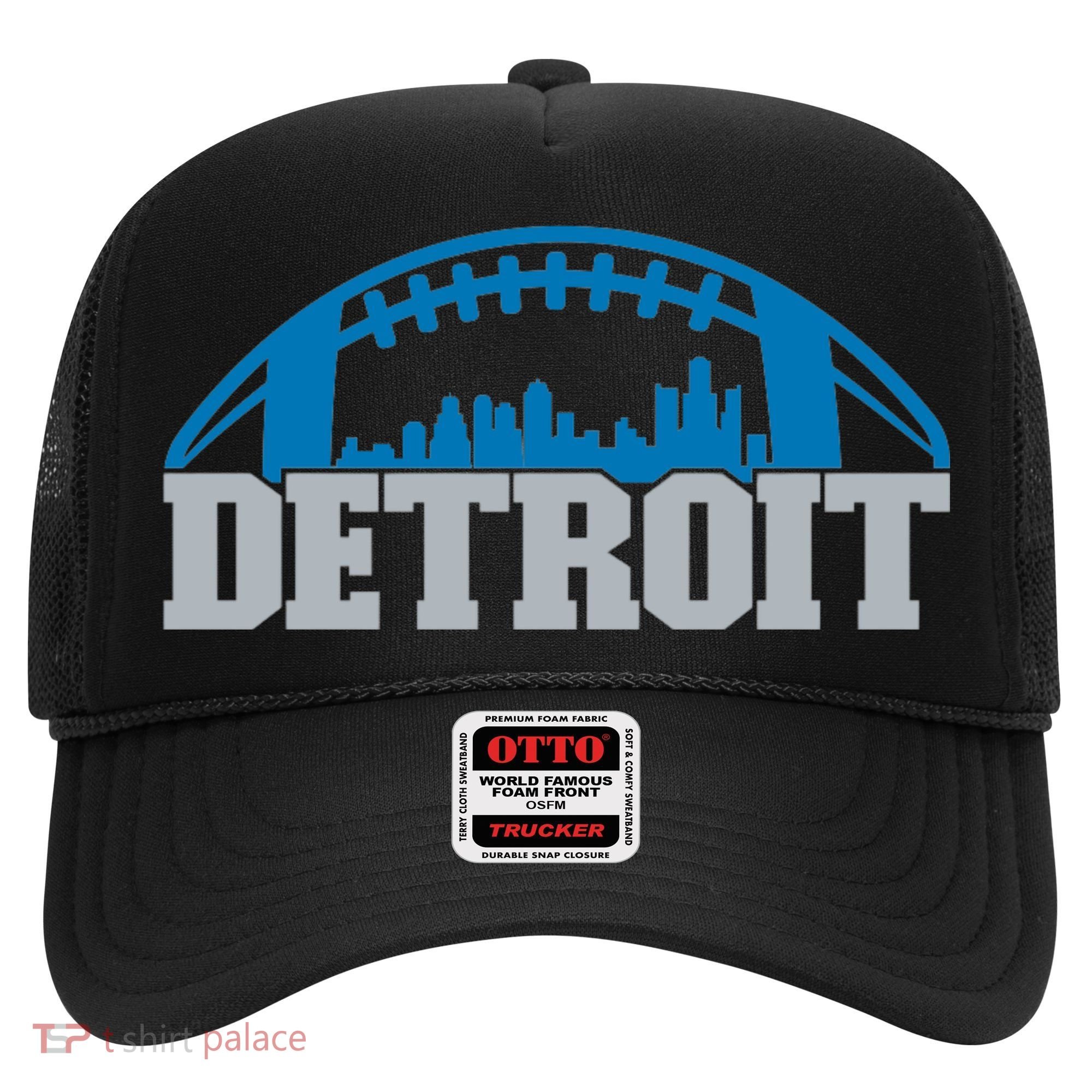 Cool Detroit Football With City Hat
