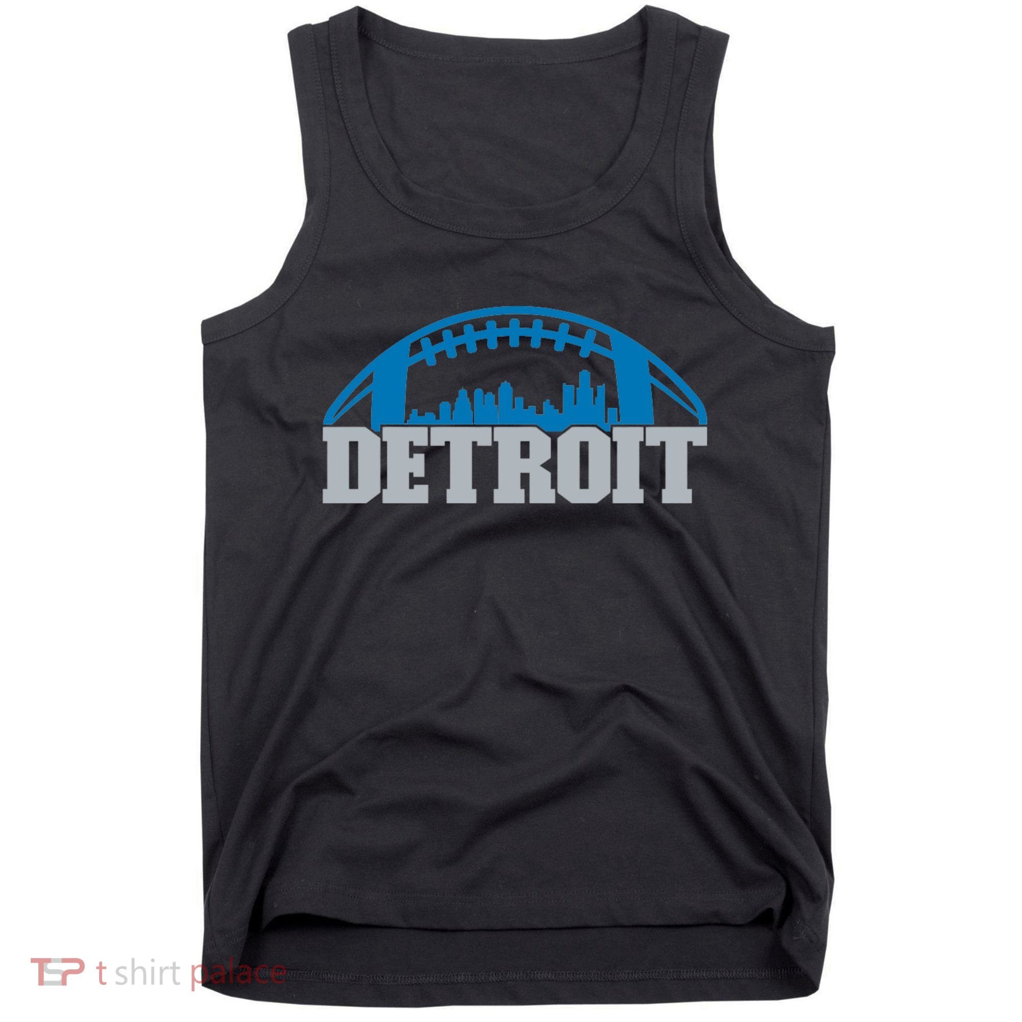 Cool Detroit Football With City Tank Top