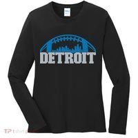 Cool Detroit Football With City Women's Long Sleeve Shirt thumb 0