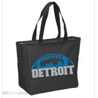 Cool Detroit Football With City Tote Bag thumb 2