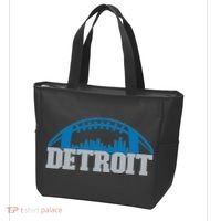 Cool Detroit Football With City Tote Bag thumb 3