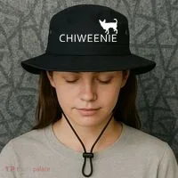 Chiweenie Dog Funny Logo Bucket Hat thumb 3
