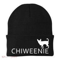 Chiweenie Dog Funny Logo Beanie thumb 0