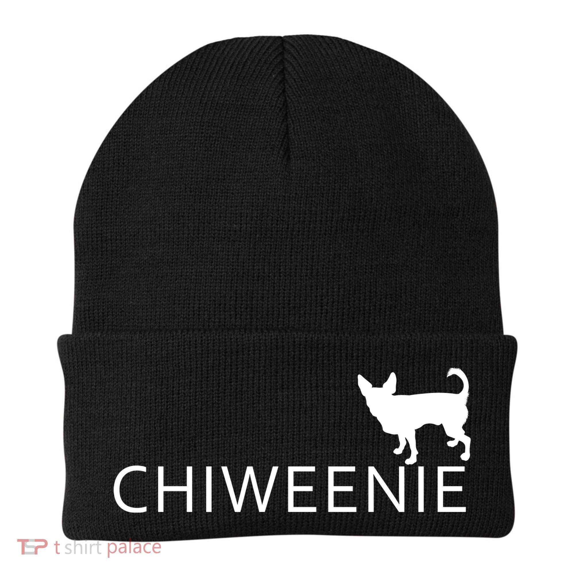 Chiweenie Dog Funny Logo Beanie