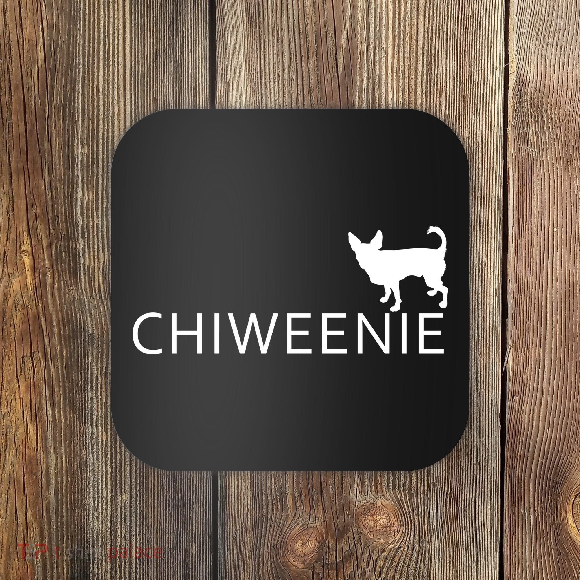Chiweenie Dog Funny Logo Coaster