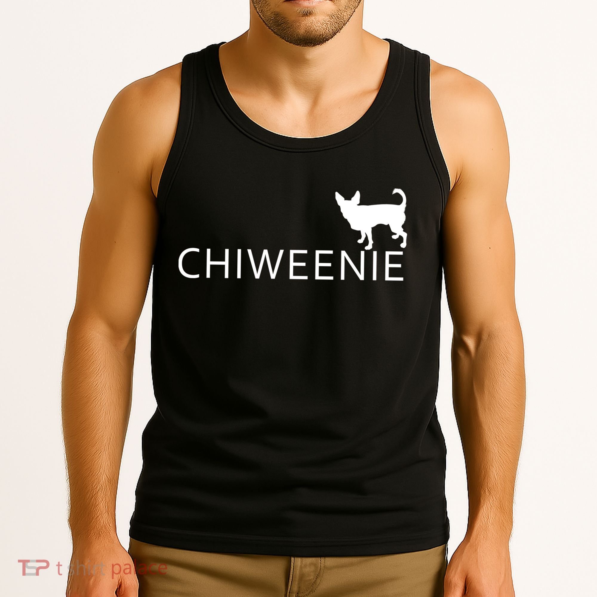Chiweenie Dog Funny Logo Tank Top