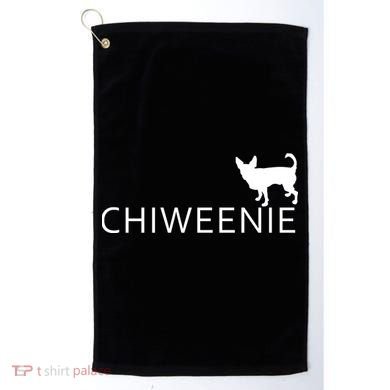 Chiweenie Dog Funny Logo Golf Towel