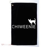 Chiweenie Dog Funny Logo Golf Towel thumb 0
