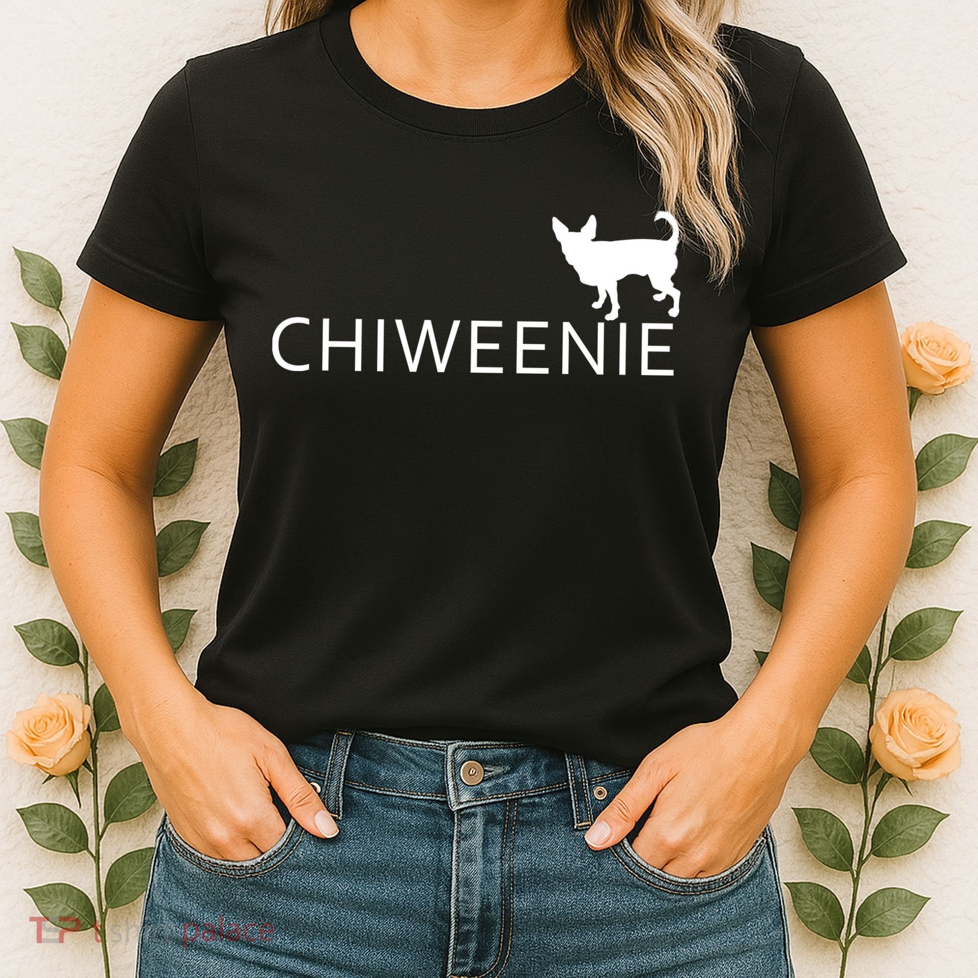 Chiweenie Dog Funny Logo Women's T-Shirt