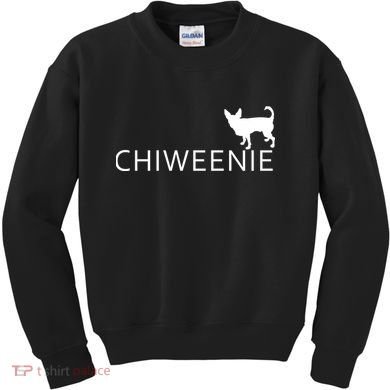 Chiweenie Dog Funny Logo Kids Sweatshirt