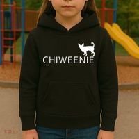 Chiweenie Dog Funny Logo Kids Hoodie thumb 3