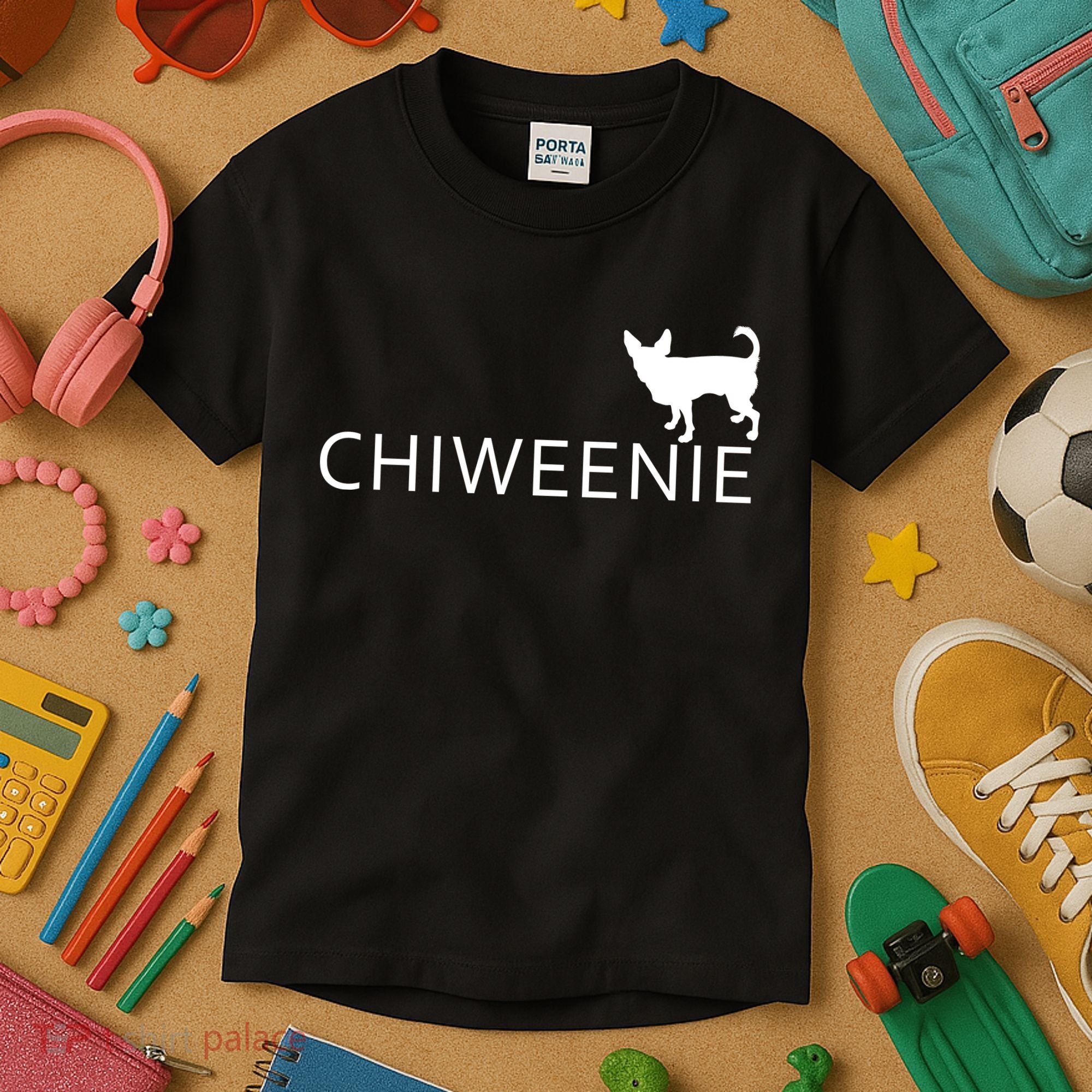 Chiweenie Dog Funny Logo Kids T-Shirt