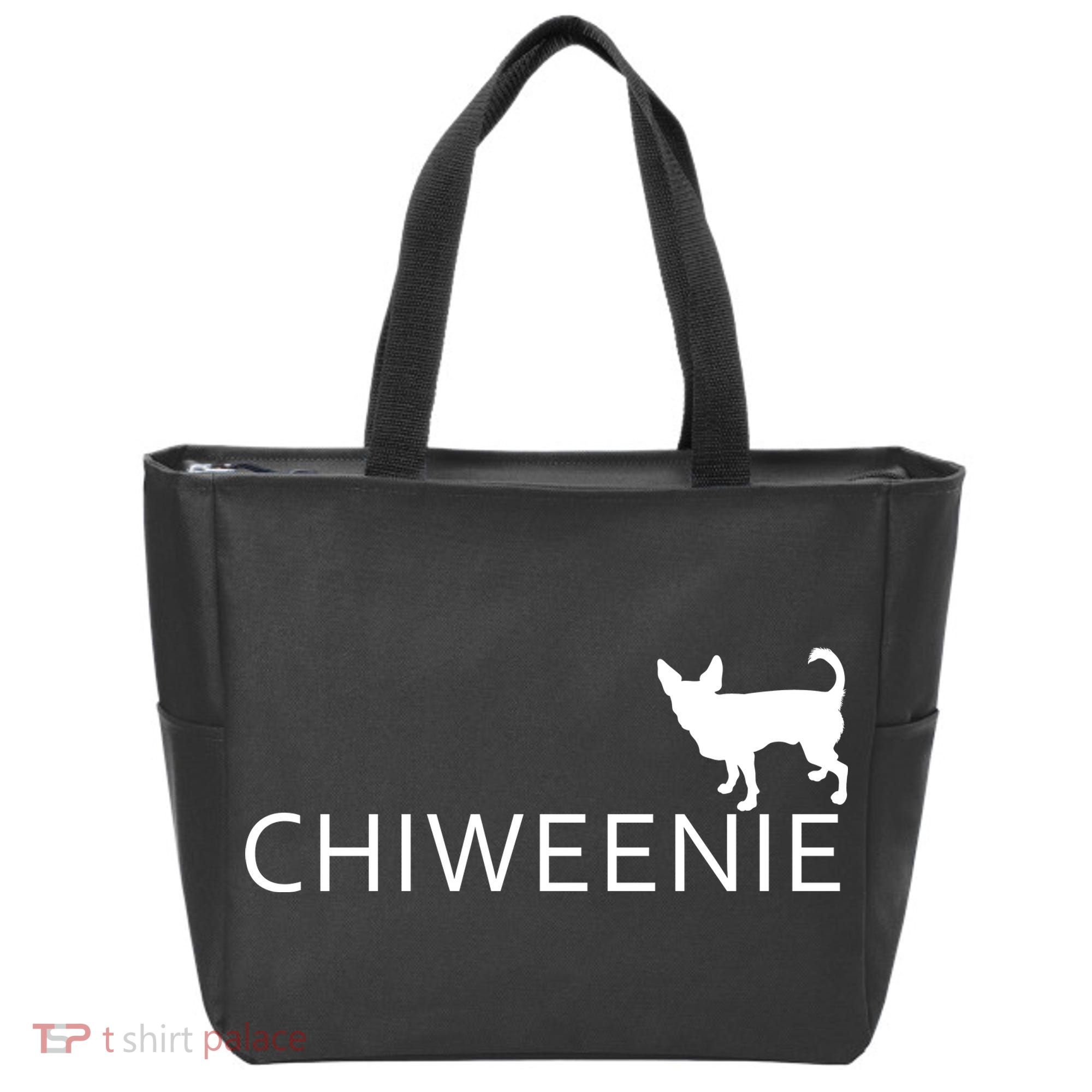 Chiweenie Dog Funny Logo Tote Bag