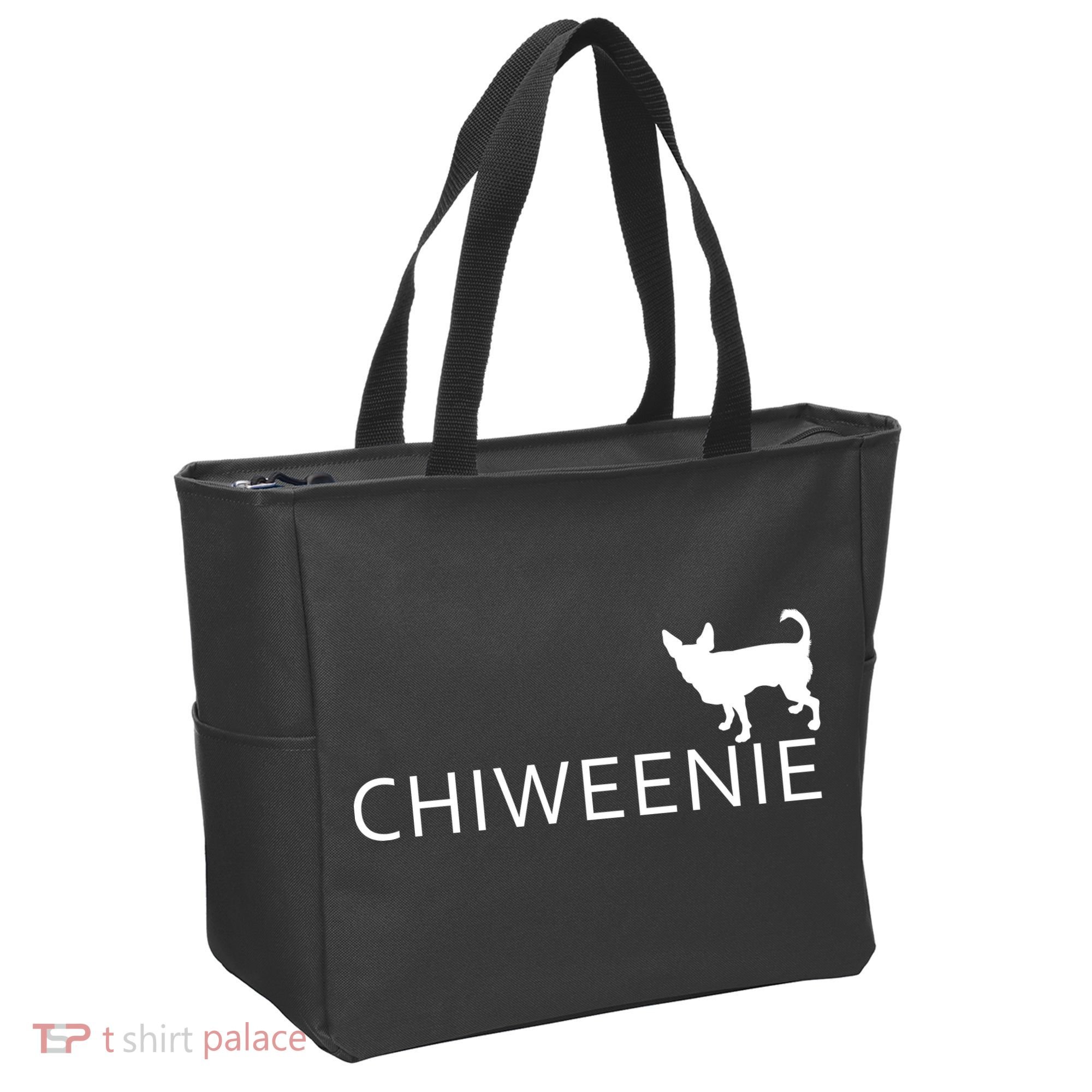 Chiweenie Dog Funny Logo Tote Bag