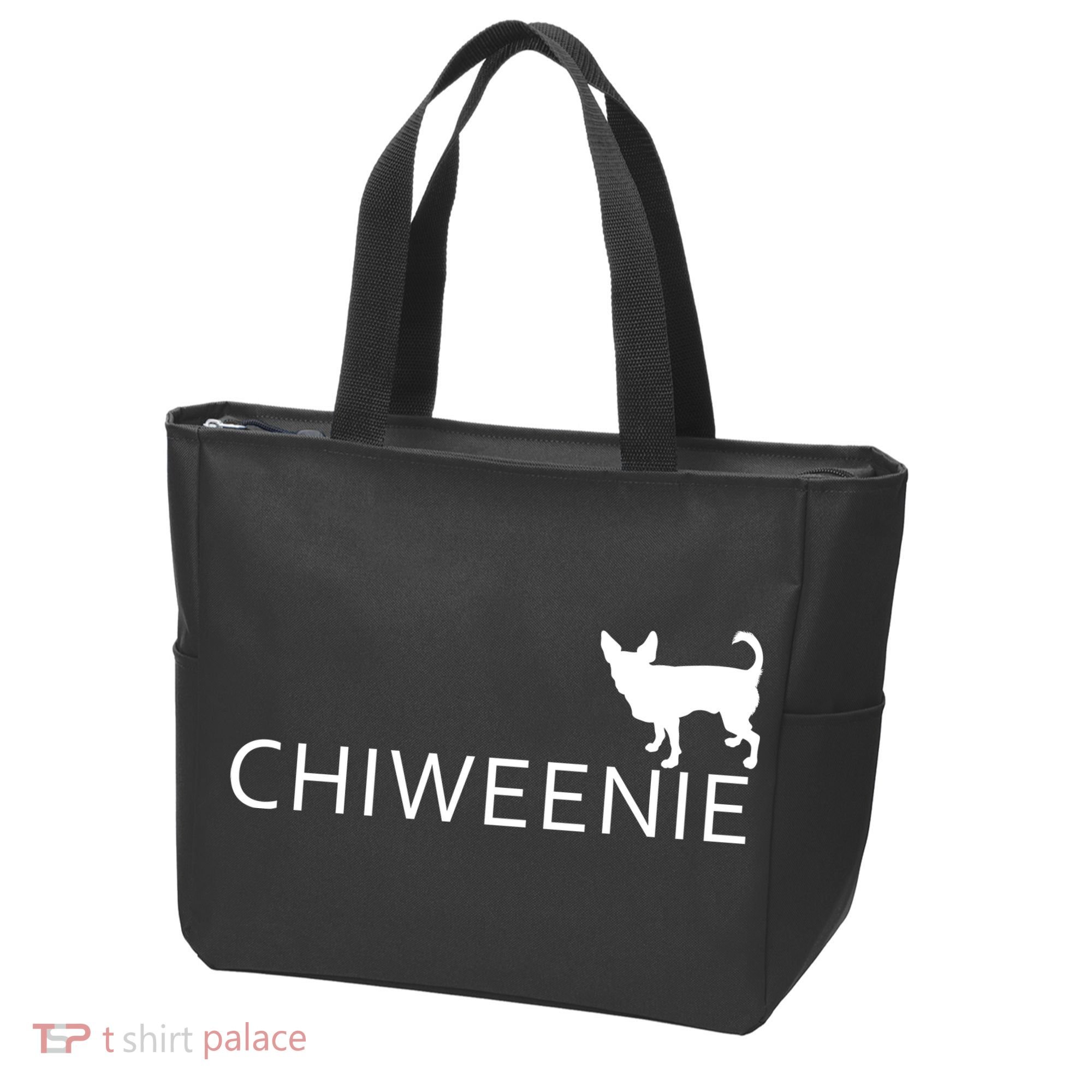 Chiweenie Dog Funny Logo Tote Bag