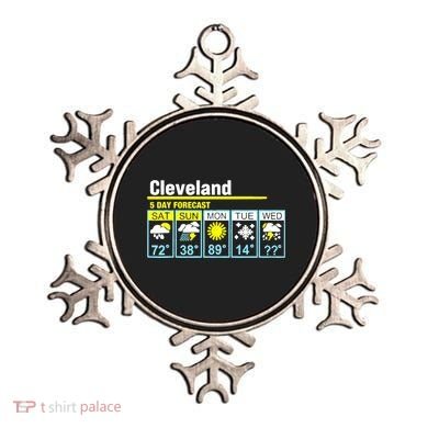 Cleveland-5 Day Forecast Funny Ornament