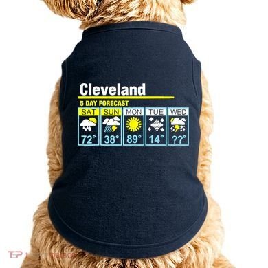 Cleveland-5 Day Forecast Funny Doggie Tank