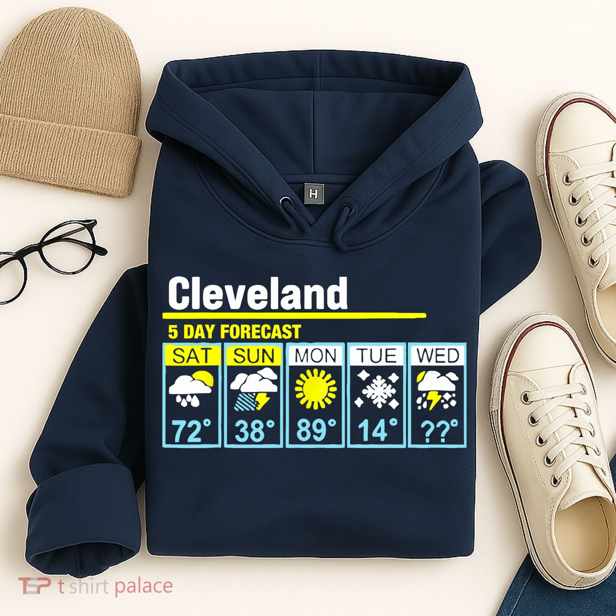 Cleveland-5 Day Forecast Funny Hoodie