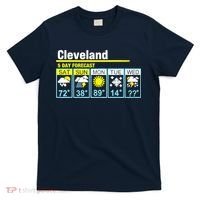 Cleveland-5 Day Forecast Funny T-Shirt thumb 0