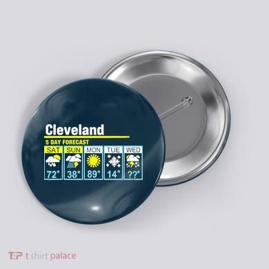 Cleveland-5 Day Forecast Funny Button