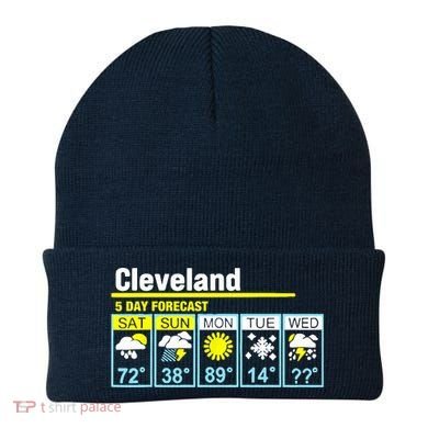 Cleveland-5 Day Forecast Funny Beanie