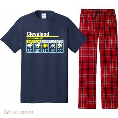 Cleveland-5 Day Forecast Funny Pajama Set