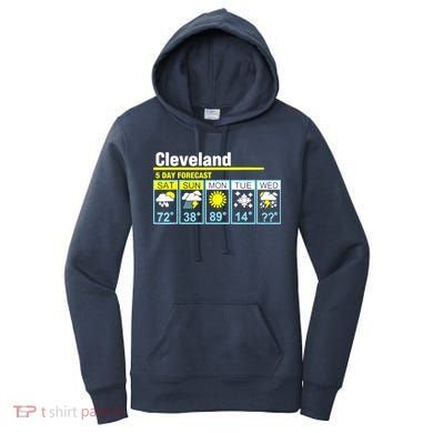 Cleveland-5 Day Forecast Funny Women's Hoodie