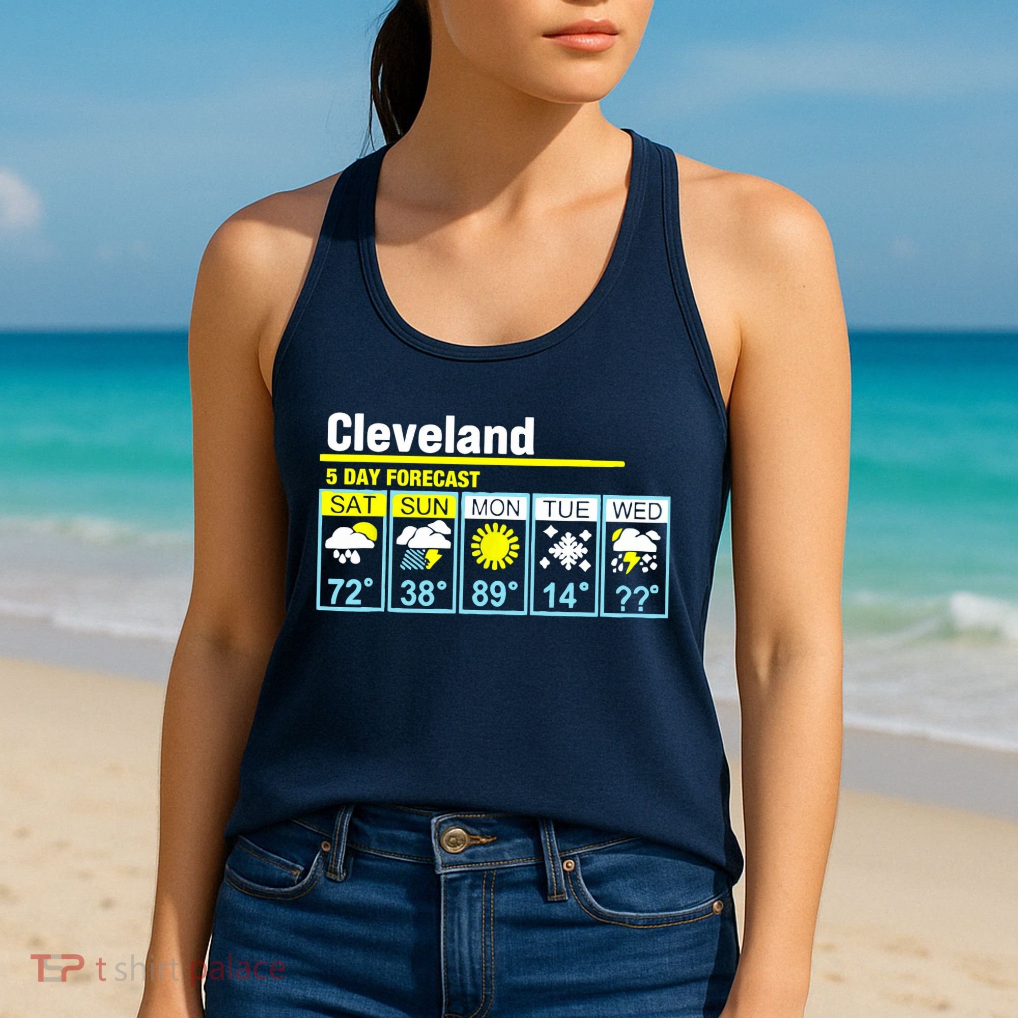Cleveland-5 Day Forecast Funny Women's Tank Top