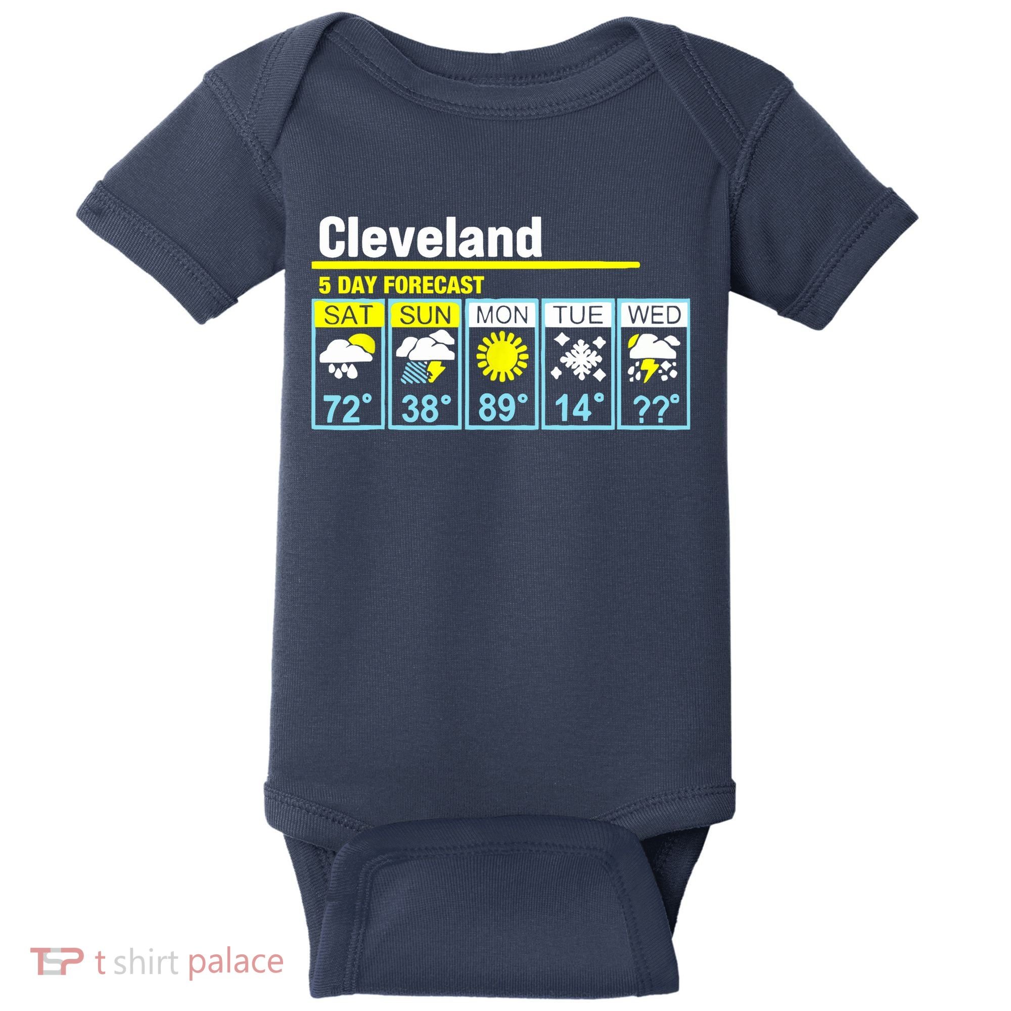 Cleveland-5 Day Forecast Funny Baby Bodysuit