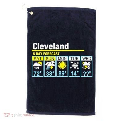 Cleveland-5 Day Forecast Funny Golf Towel