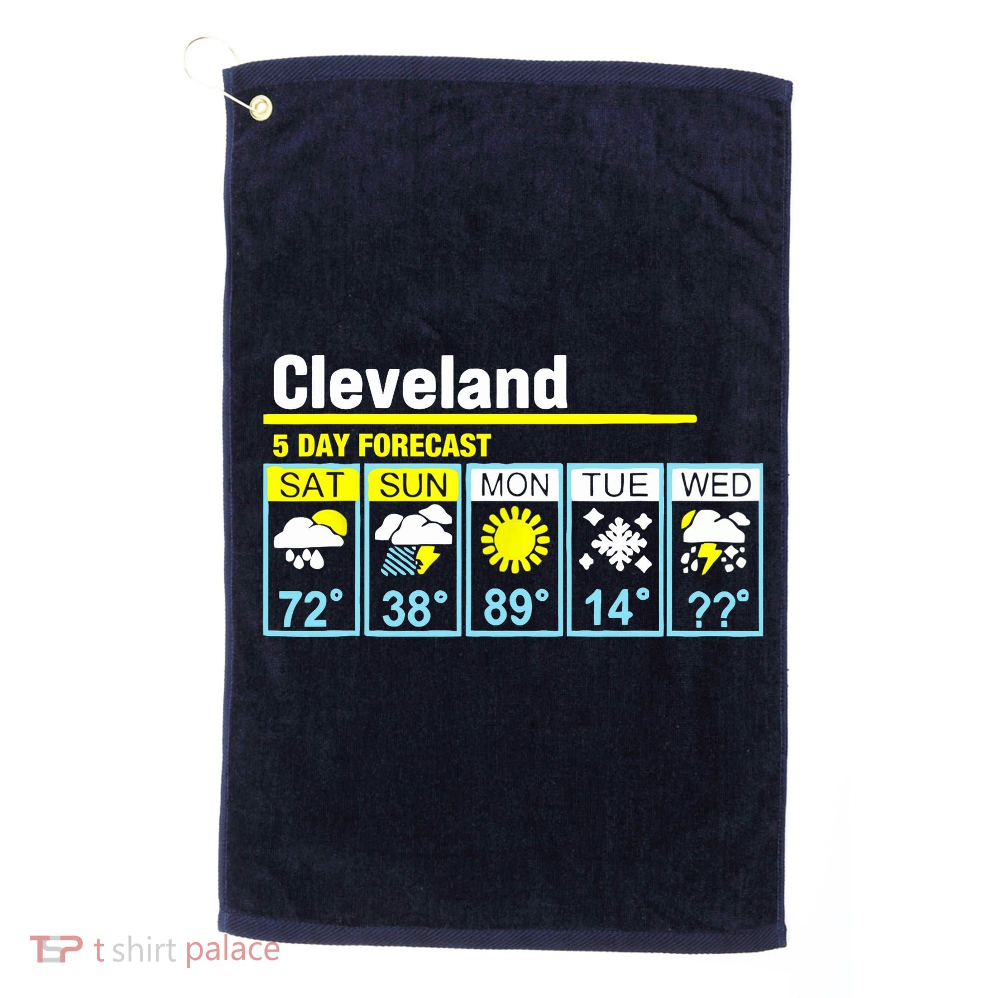 Cleveland-5 Day Forecast Funny Golf Towel