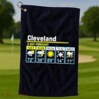 Cleveland-5 Day Forecast Funny Golf Towel thumb 1