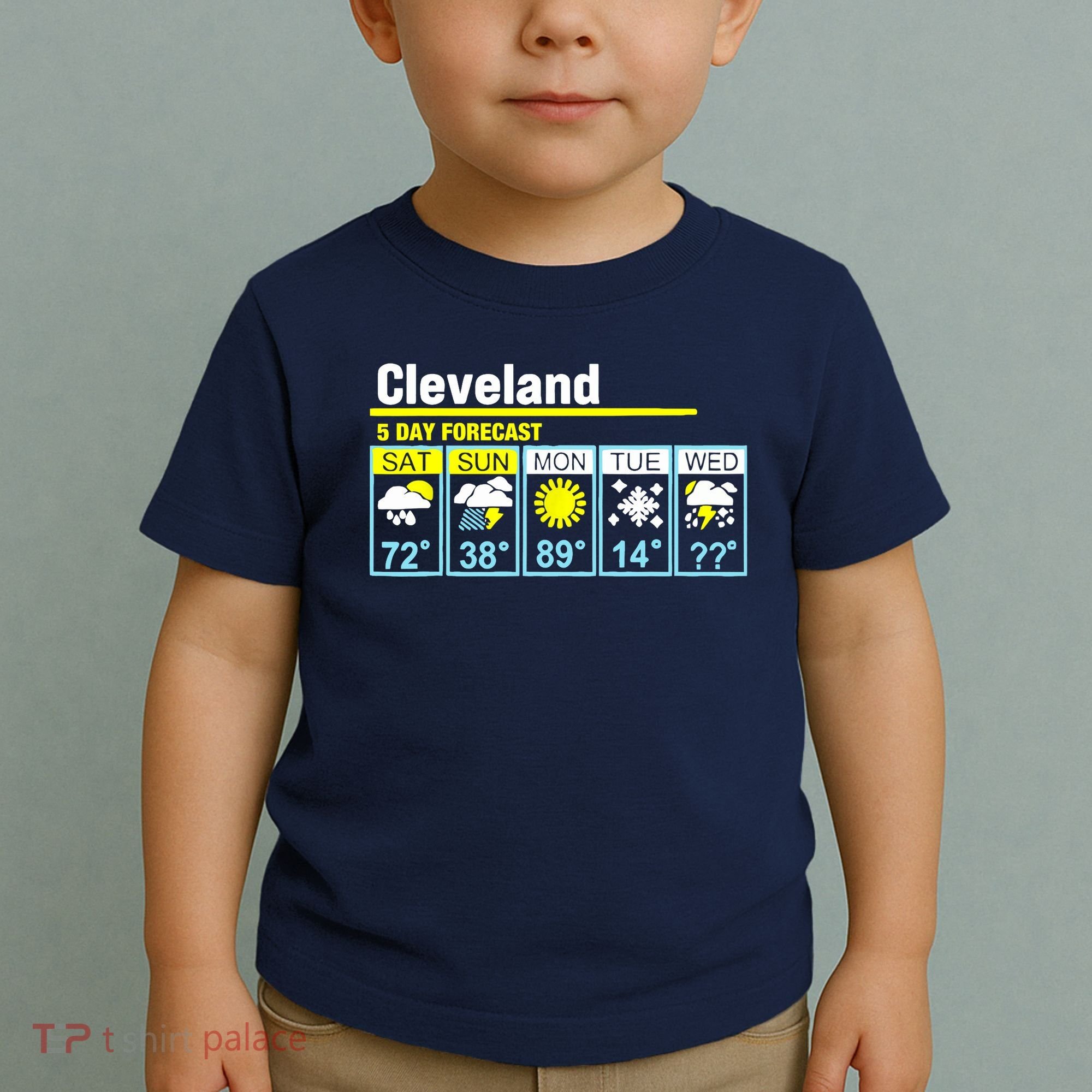 Cleveland-5 Day Forecast Funny Toddler T-Shirt