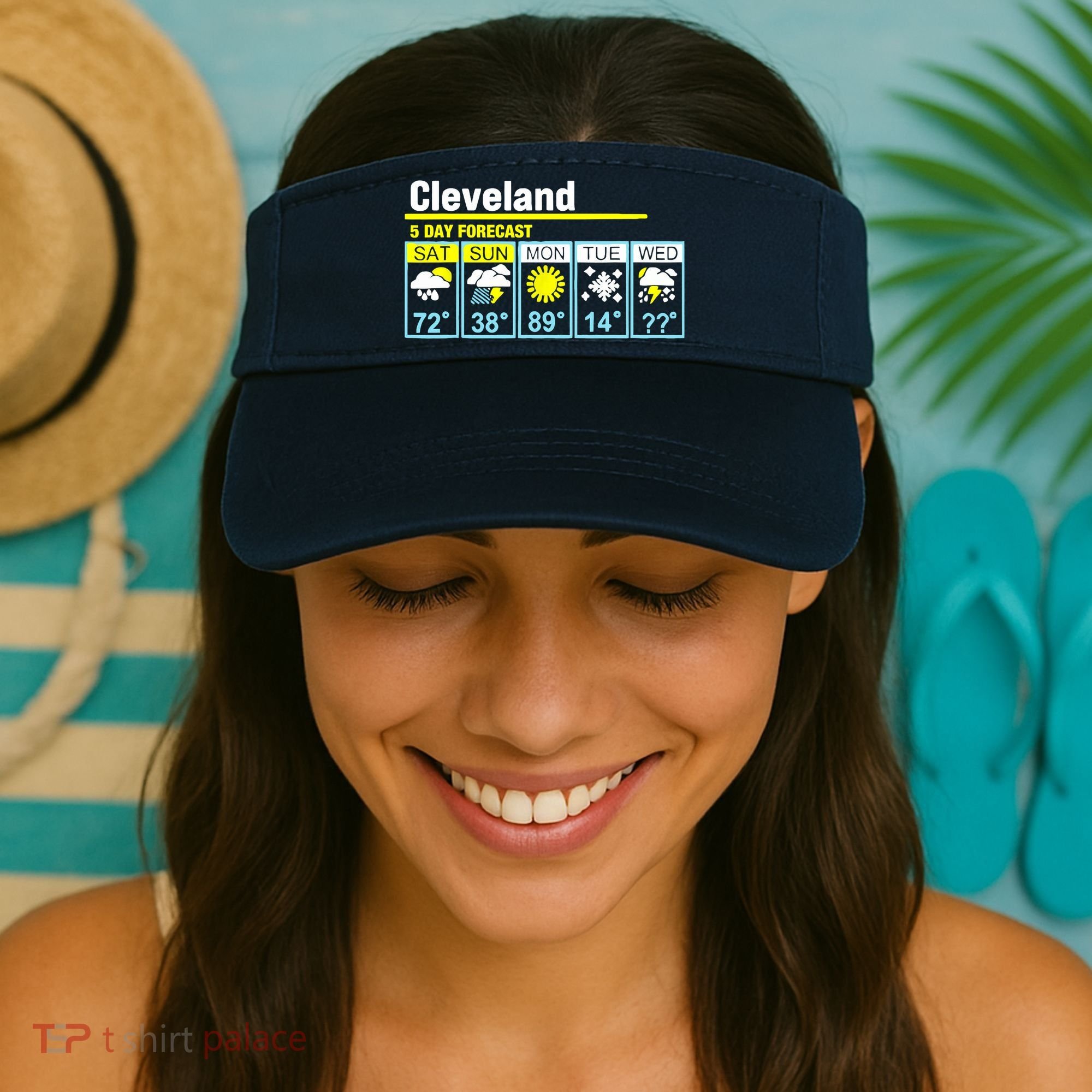 Cleveland-5 Day Forecast Funny Visor