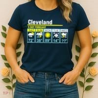 Cleveland-5 Day Forecast Funny Women's T-Shirt thumb 2