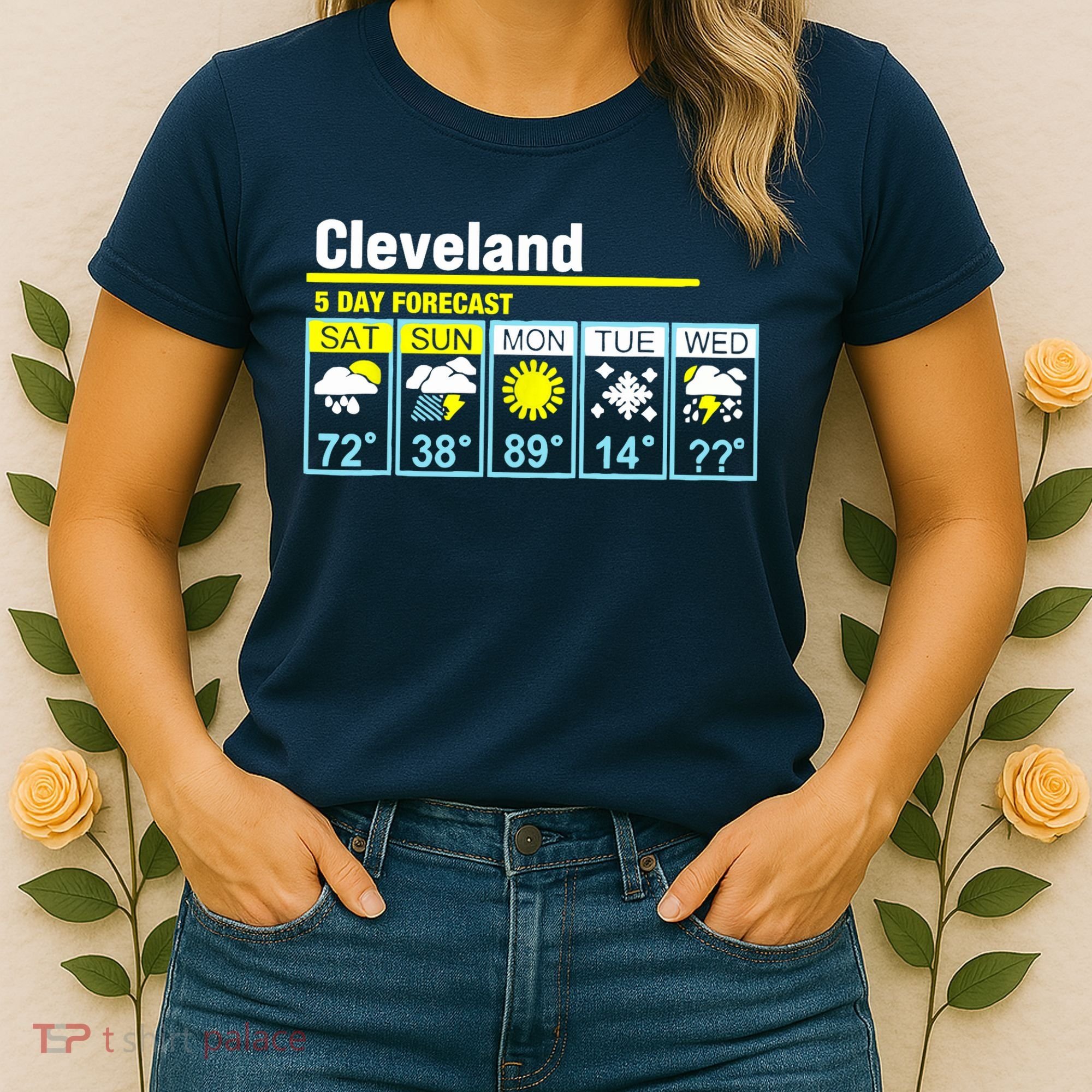 Cleveland-5 Day Forecast Funny Women's T-Shirt