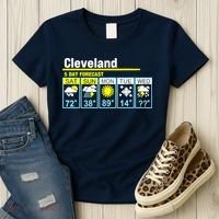 Cleveland-5 Day Forecast Funny Women's T-Shirt thumb 3