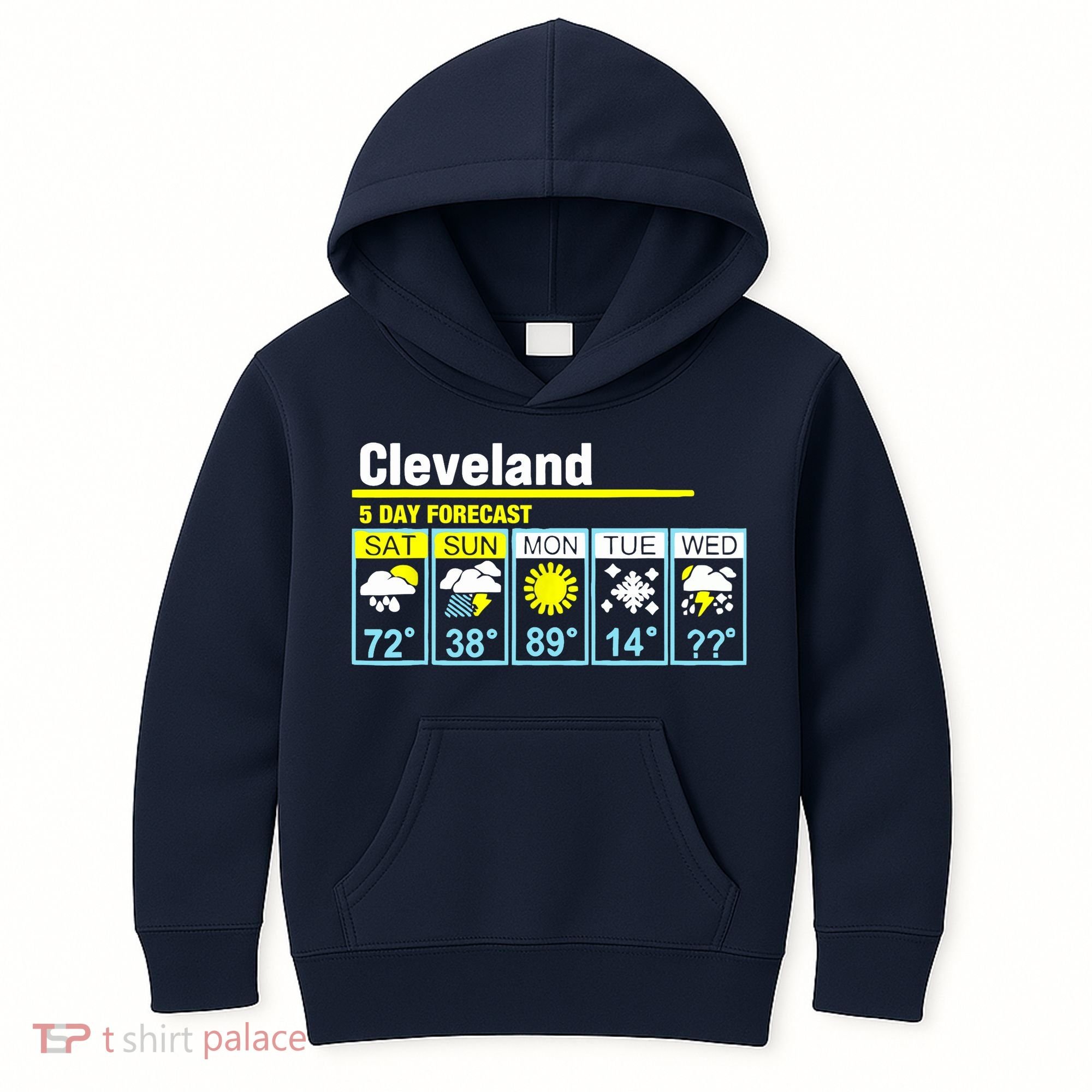 Cleveland-5 Day Forecast Funny Kids Hoodie