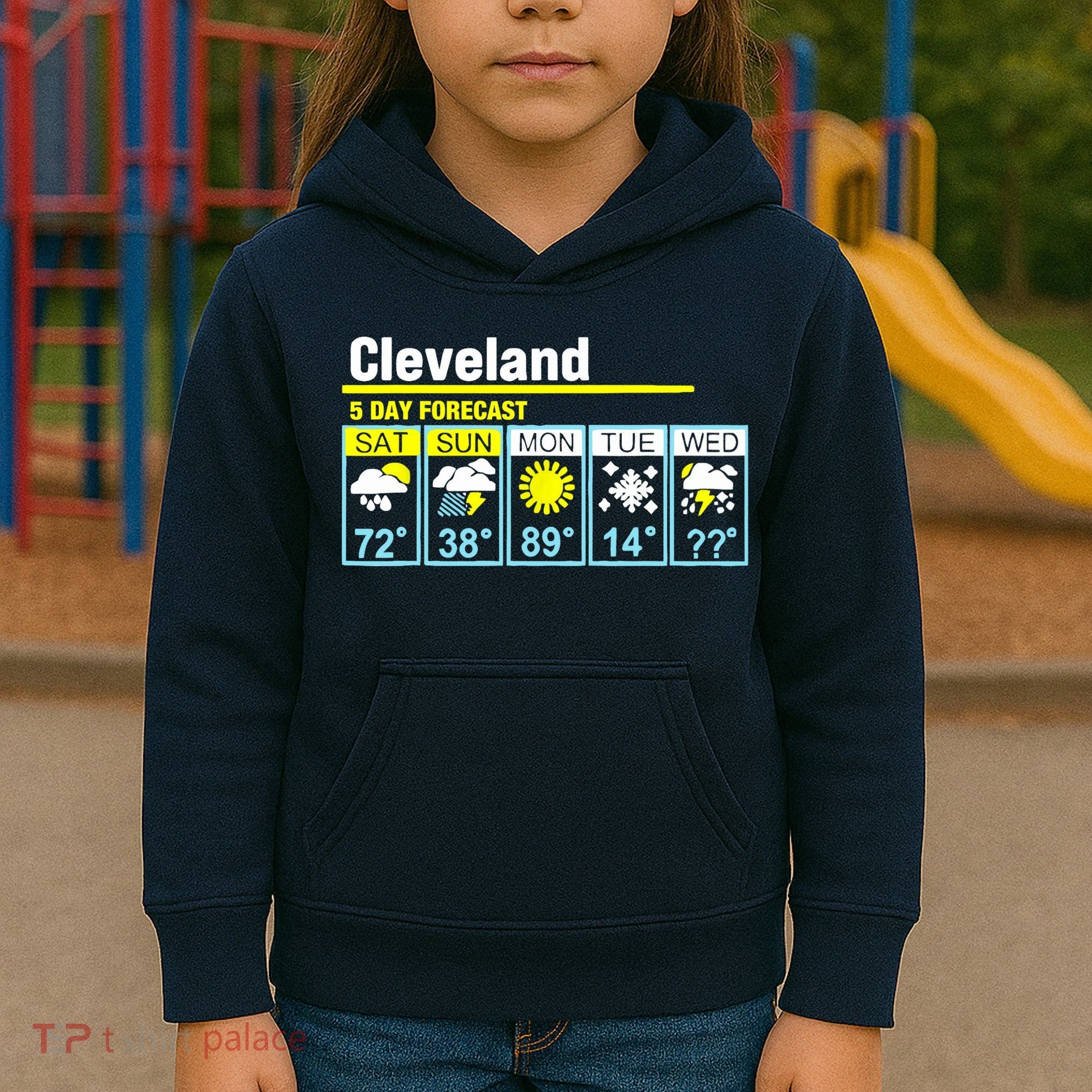 Cleveland-5 Day Forecast Funny Kids Hoodie