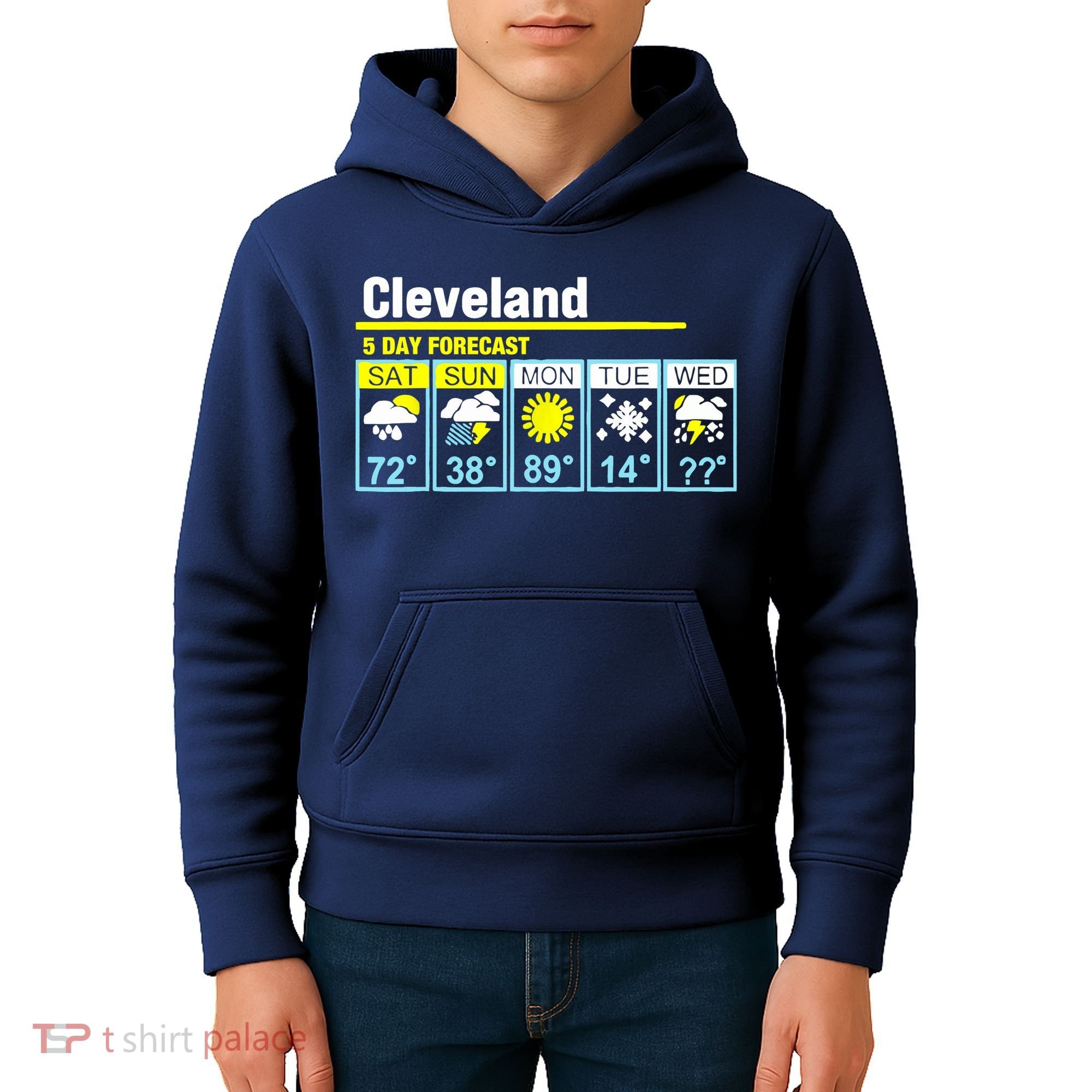 Cleveland-5 Day Forecast Funny Kids Hoodie