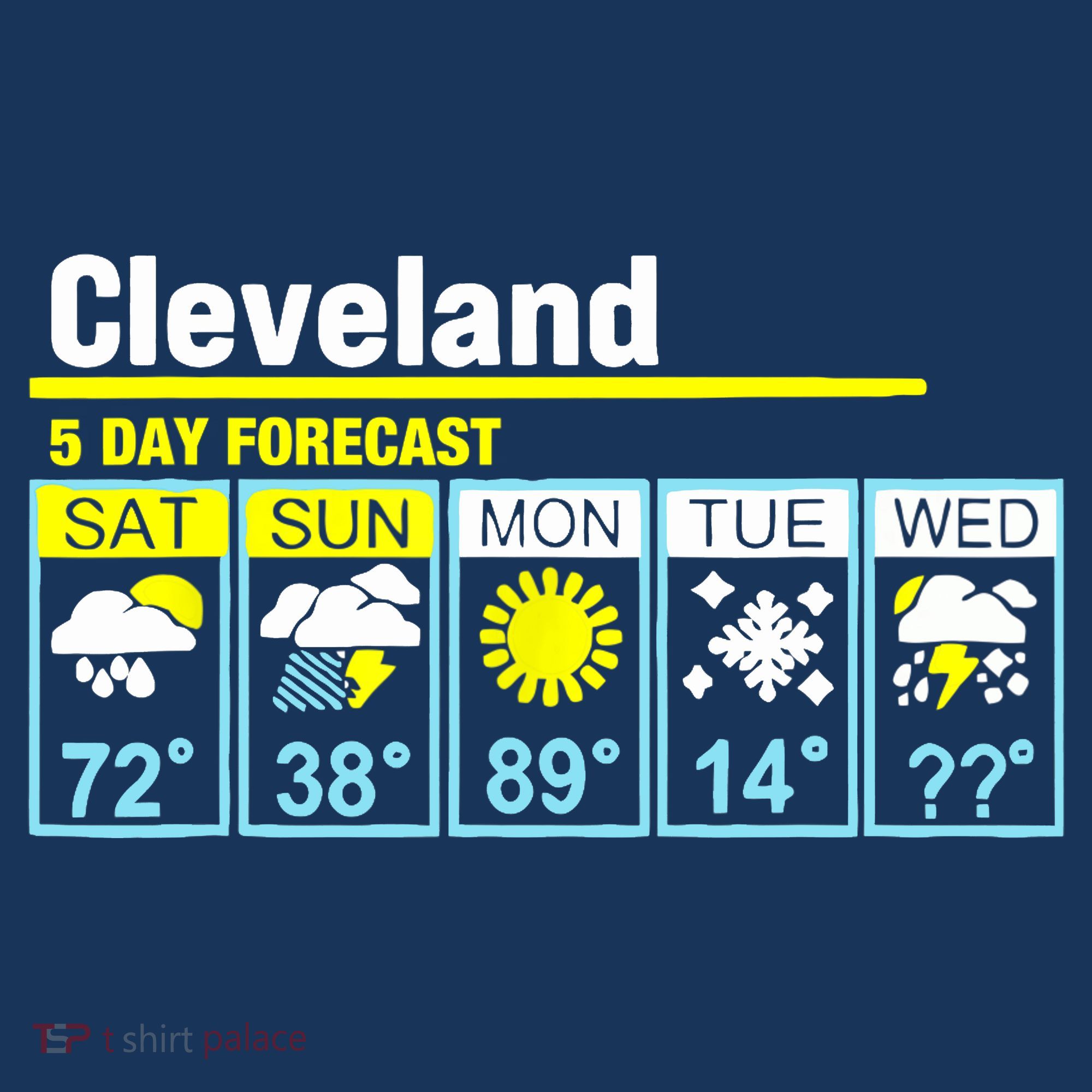 Cleveland-5 Day Forecast Funny Kids Hoodie