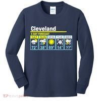 Cleveland-5 Day Forecast Funny Kids Long Sleeve Shirt thumb 0
